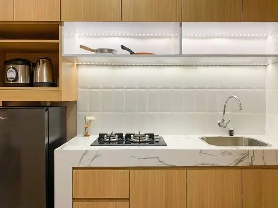 Luxurious Studio At Tokyo Riverside Pik 2 Apartment - Mutfak