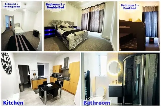 Luxury 3 Bedroom Entire Flat at Affordable Price, Self-check Inout, Sleeps 8