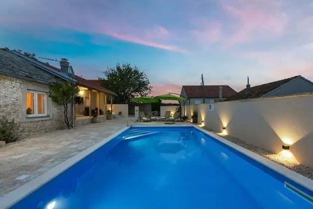 Villa Mandarin Dalmatian Stone House Private Pool 6 People - Havuz