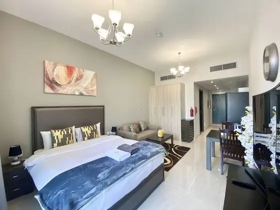 Marco Polo - Elegant Studio with Burj Khalifa Views & Balcony - Öne Çıkan Resim