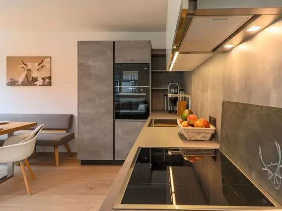 Modern Apartment in Kirchdorf With Garden - Mutfak