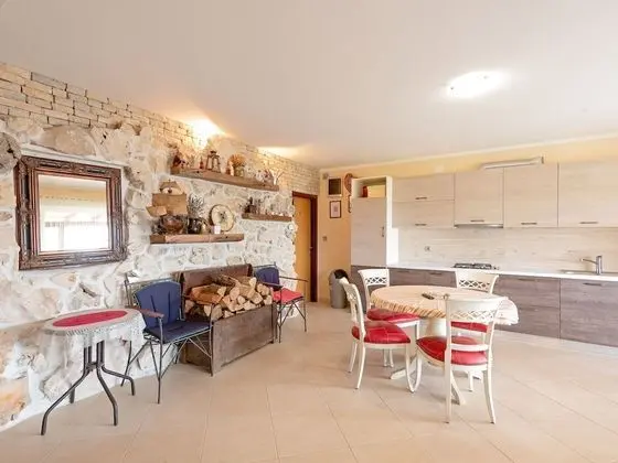 Modern Holiday Home in Mandre With Barbeque - Mutfak