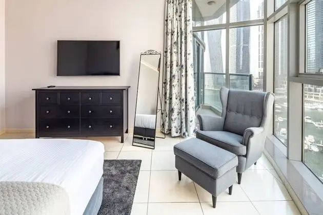 Modern + Premium 2BR With Full Dubai Marina Views! - İç Mekan