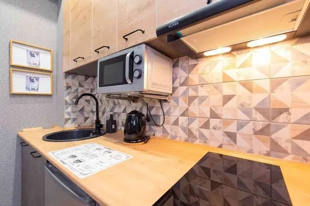 More Apartments na Estonskoy 37 k2 64 - Mutfak