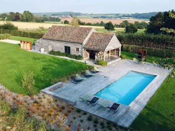 Nice Cottage in a Castle-farm in Ohey With Swimming Pond - Dış Mekan