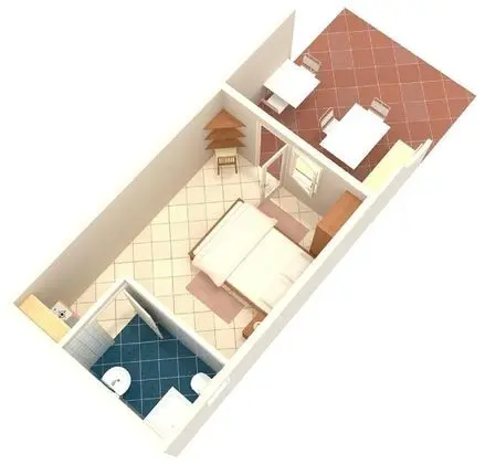 Niko - 50 m From Pebble Beach - SA1 - Oda Düzeni