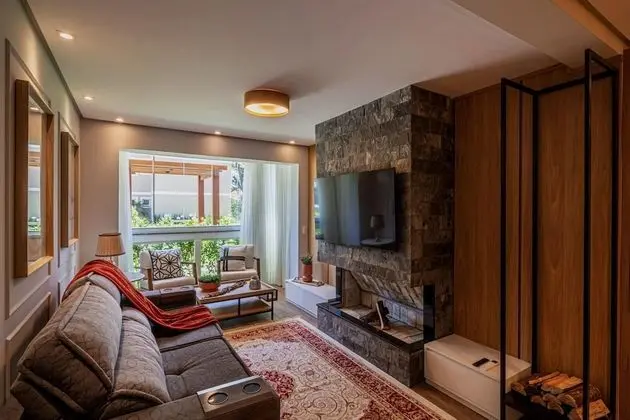 Novo Belissimo Apartamento com Lareira em Canela