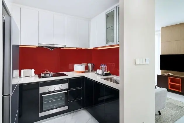 Oakwood Apartments Yangzhou - Mutfak