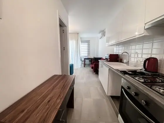 Paradise Beach Front Residence 1 Bedroom Apartment in Bafra - Mutfak
