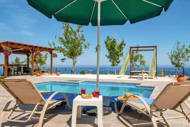 Villa Paradiso Sunset Private Pool Walk to Beach Sea Views A C Wifi - 3072 - Öne Çıkan Resim