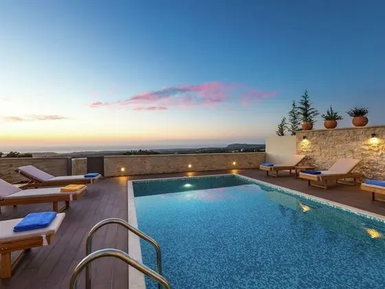 Villa with Private Pool near Sea & Arkadi Monastery on NW Coast