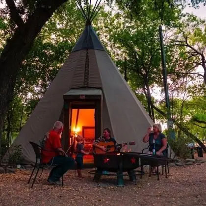 Red Cloud Tipis 4 on Guadalupe River