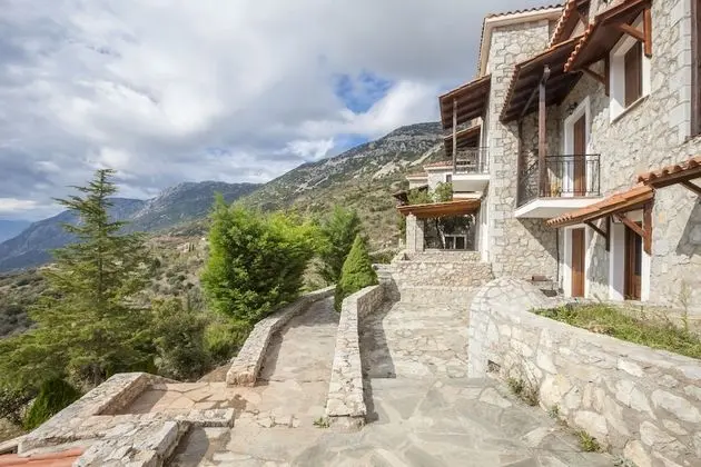 Rock Dandy, Deluxe Chalet, Arachova - Delphi, Private Sauna - Dış Mekan