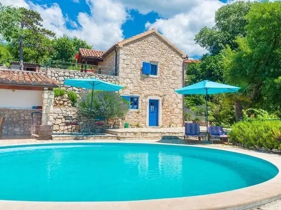 Rural House for 2 With Private Pool, Outdoor Kitchen, Fenced Garden & Sea View