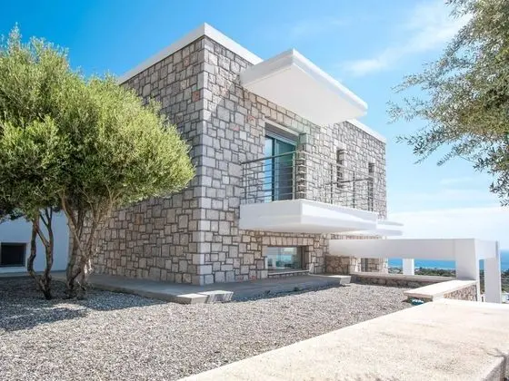 Sea View Villa in Kalythies with Private Pool near 3 Beaches - Dış Mekan