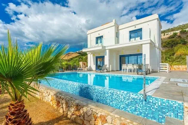 Villa Seashell Large Private Pool Walk to Beach Sea Views A C Wifi Eco-friendly - 2641 - Öne Çıkan Resim