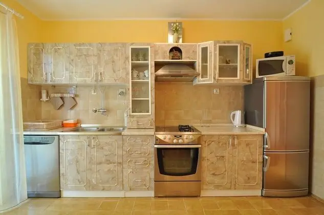Spacious 100m2 apt W.big Terrace & Great sea View - Mutfak