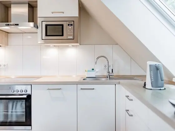 Spacious Apartment in Lübberstorf With Garden - Mutfak