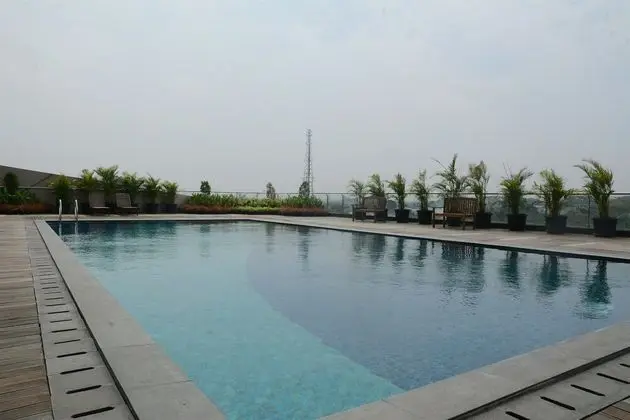 Spacious and Cozy 1BR at Tree Park Apartment - Havuz