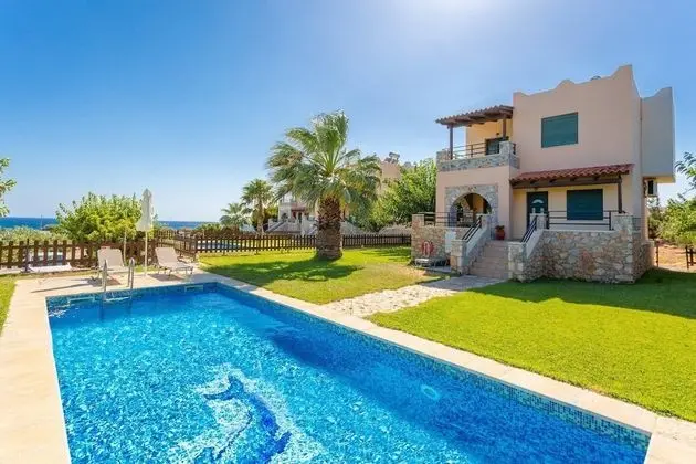 Spiros Beach Villa Large Private Pool Walk to Beach Sea Views A C Wifi Car Not Required - 971