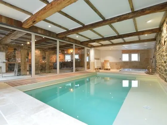 Stone House in Theux With Indoor Pool and Bubble Bath - Havuz