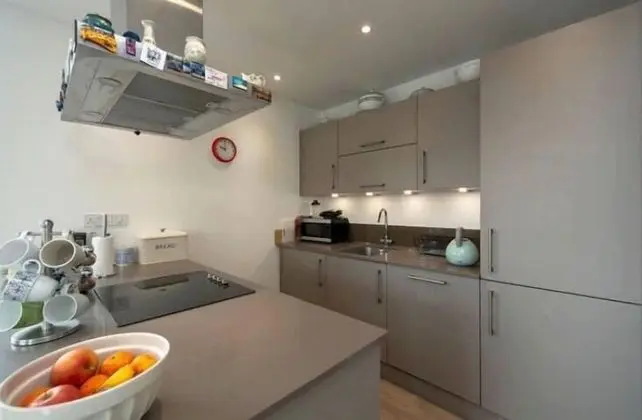 Stylish 1 Bedroom Apartment near London City - Mutfak
