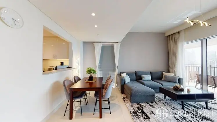 SuperHost - Chic Apartment With Balcony Close to Burj Khalifa - İç Mekan