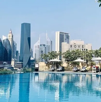 SuperHost - Elegant Studio with Close Up Burj Khalifa View I Address Dubai Mall - Havuz
