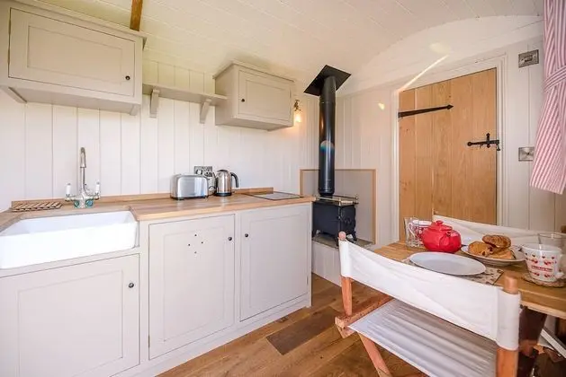 Thyme Shepherds Hut Boundary Farm Air Manage Suffolk - İç Mekan