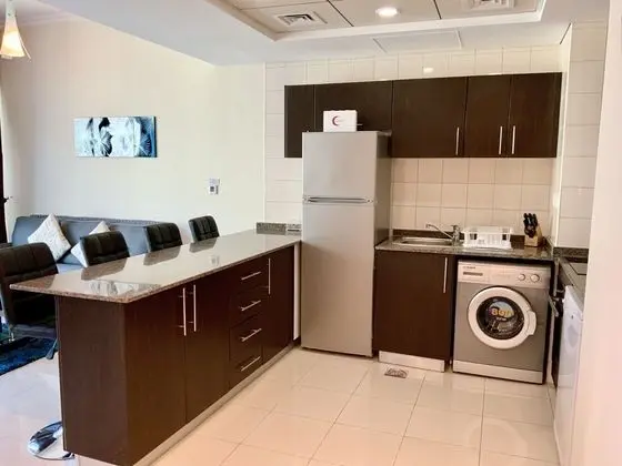 TMS - Charming 1Bed in Dubai Marina - Mutfak