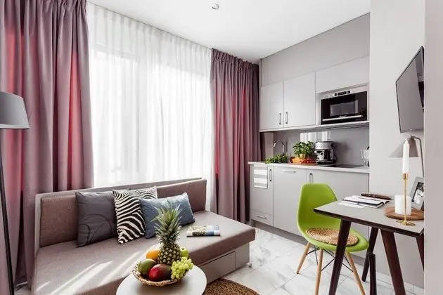 VISIONAPARTMENTS Frankfurt Gutleutstraße - Mutfak