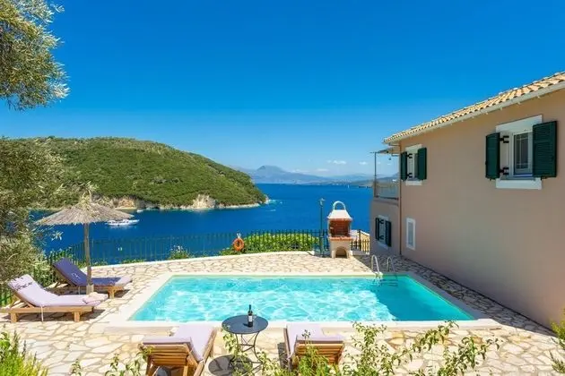 Villa Votsalo Large Private Pool Walk to Beach Sea Views A C Wifi