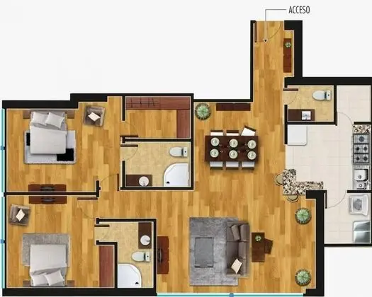 Wonderful Penthouse With Parking Security in Santa Fe