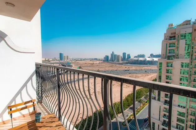 Zen studio with panorama city views