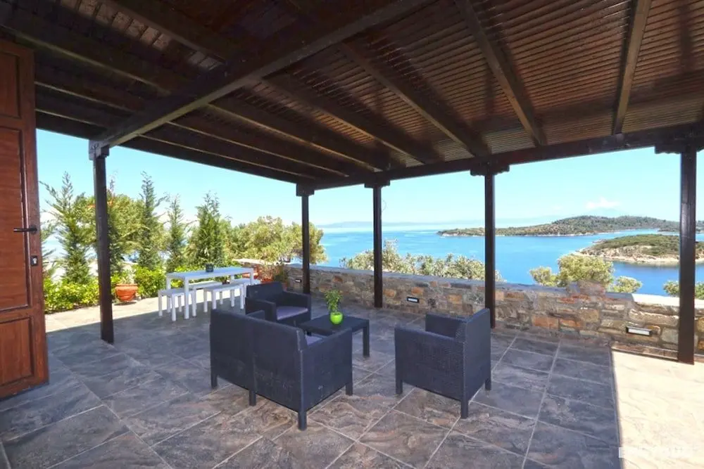Aeriko Amazing Sea View Villa Galini - Oda Düzeni