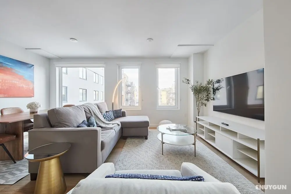Airy 3 BR Flat w Shared Deck - gym - Mins to NYC - Öne Çıkan Resim