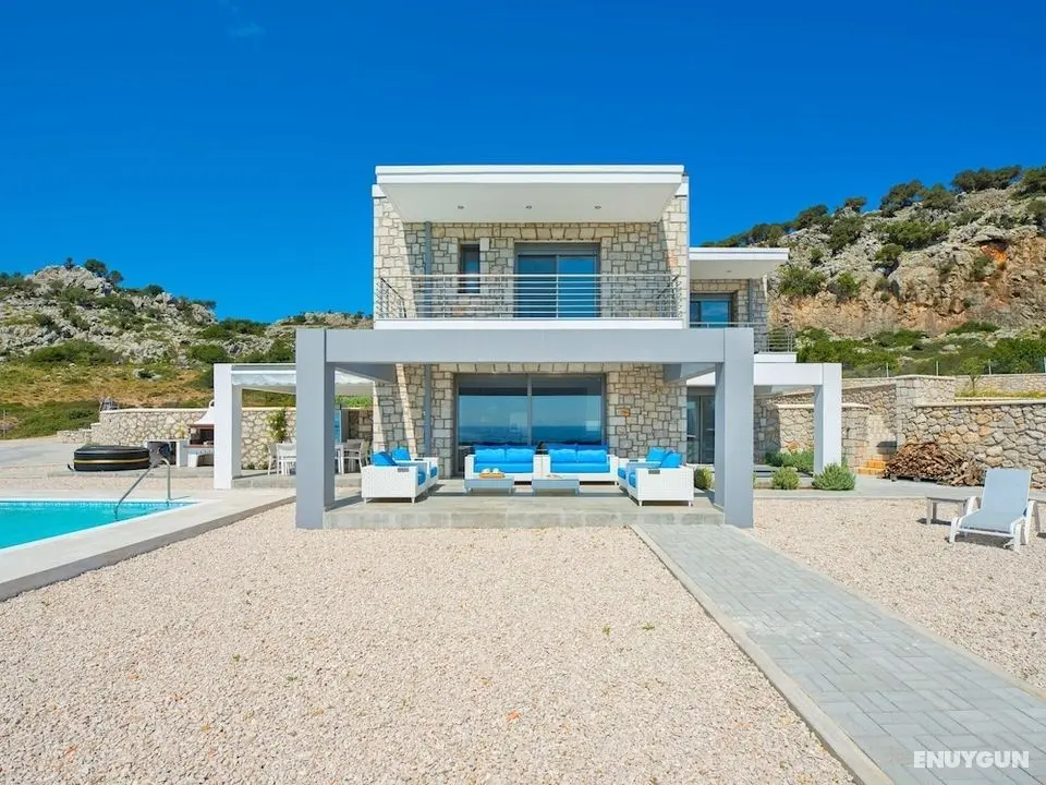 Beautiful new Luxury Villa Near the Coast, Nice Pool, Beautiful sea View, Rhodes - Öne Çıkan Resim
