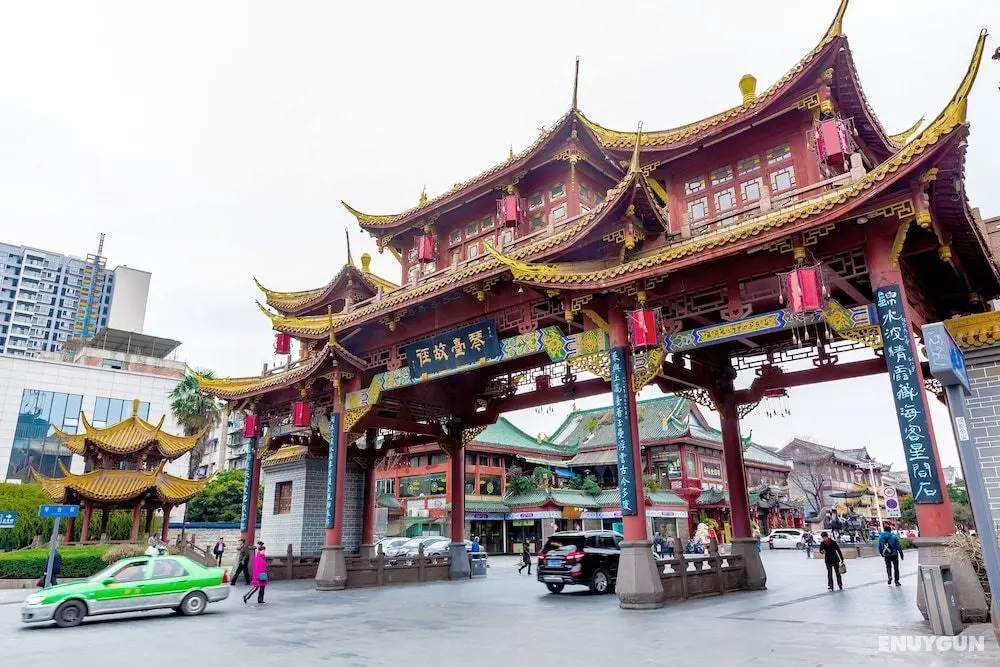Chengdu Kuanzhai Alley Chen Homestay - Dış Mekan
