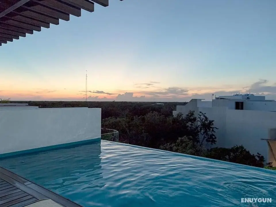 Classy 2 Br Apartment Fully Equipped, Up To 5 People, at Aldea Zama - Havuz