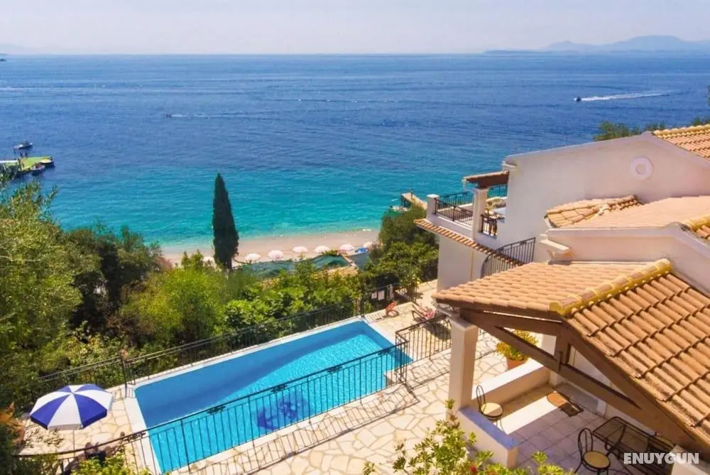 Villa Kerkyroula Large Private Pool Walk to Beach Sea Views A C Wifi Car Not Required - 1972 - Öne Çıkan Resim