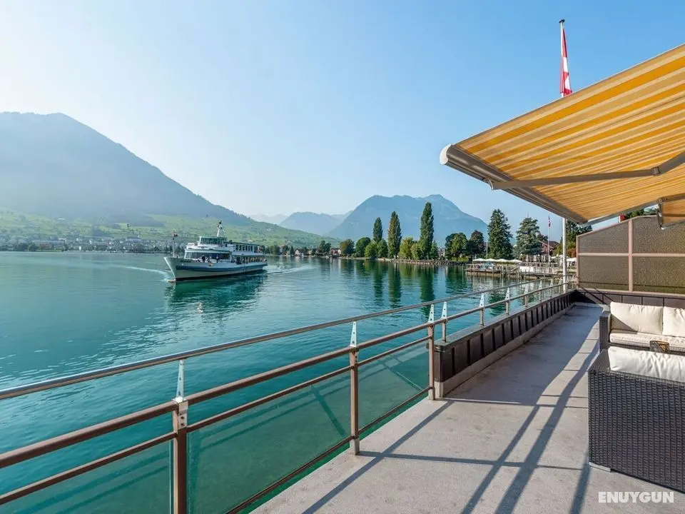Seestern am See mit Motorboot Ennetb Rgen - Öne Çıkan Resim