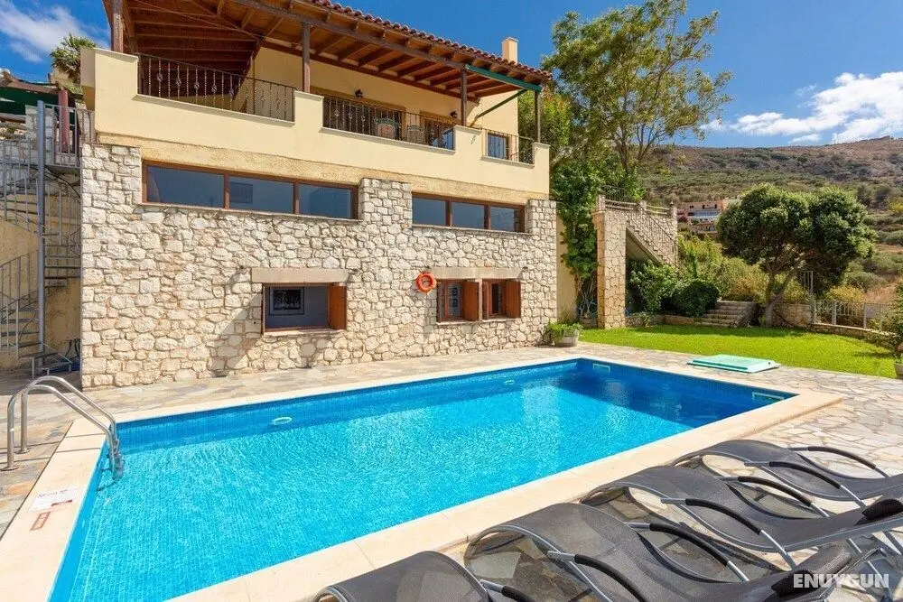 Souda Bay View Large Private Pool Walk to Beach Sea Views A C Wifi - 2119 - Havuz