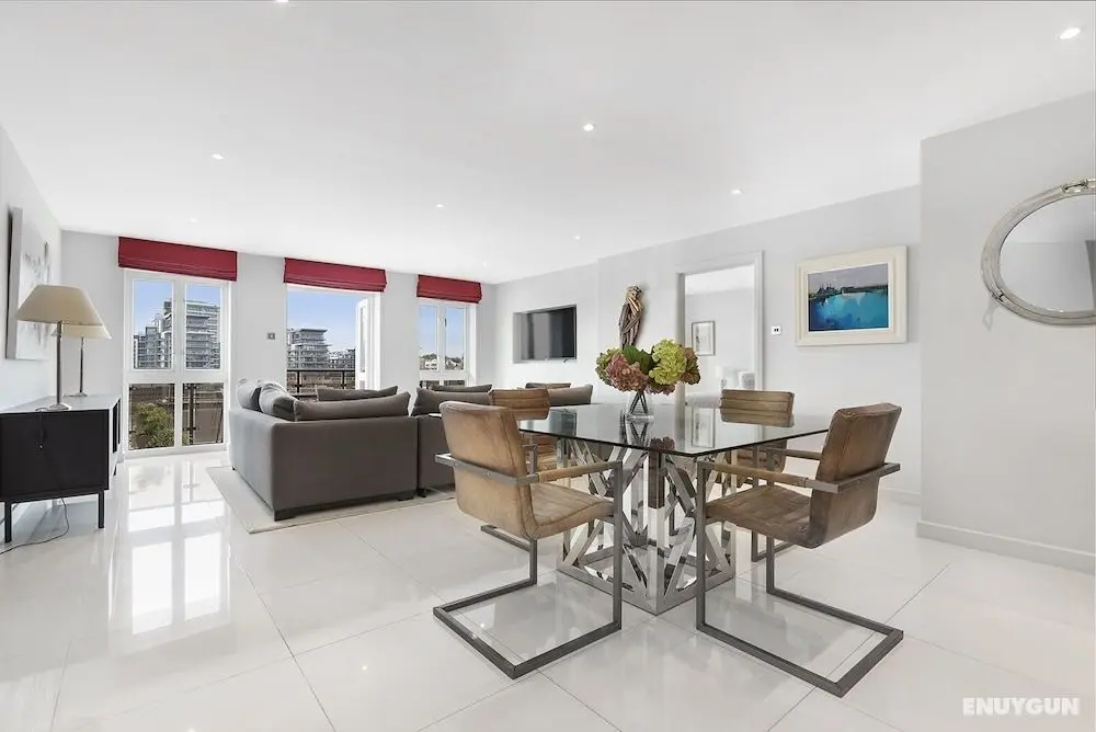 Supererior Modern Riverside Fulham Apartment With Balcony and 2 Parking Spaces - Öne Çıkan Resim