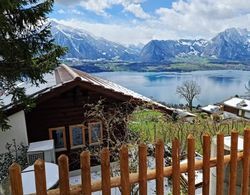 Chalet With Panoramic Views of the Mountains of the Oberland and Lake Thun Dış Mekan