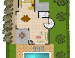 Villa Iliada Large Private Pool Walk to Beach A C Wifi Car Not Required - 2143 Oda Düzeni