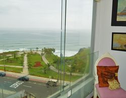 Modern Miraflores Apartment Ocean View Oda Manzaraları