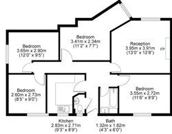 Spacious 4 Bedroom Apartment in Bethnal Green Oda Düzeni