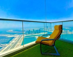 SuperHost - Incredible Full Sea and Dubai Eye View in Marina Oda Düzeni