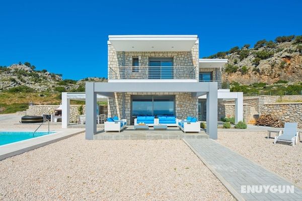Beautiful new Luxury Villa Near the Coast, Nice Pool, Beautiful sea View, Rhodes Öne Çıkan Resim