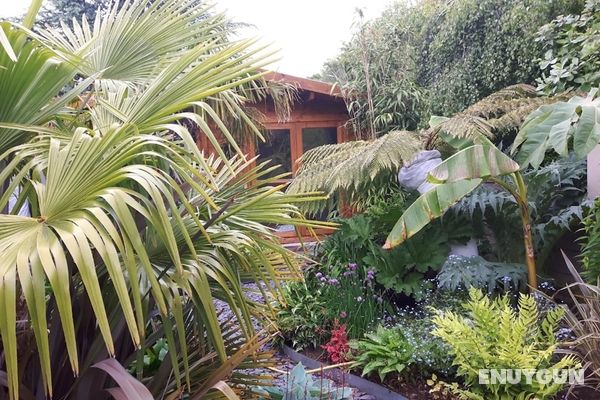 Cabin set in a Beautiful Romantic Tropical Garden Öne Çıkan Resim